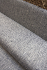 Лен плотный цвет темно синий меланж