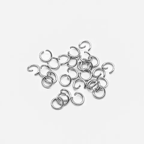 Колечки соединительные 4мм, толщина 0,6мм, сталь без покрытия