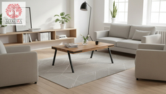 Стол журнальный лофт Флеверс массив дуба, металл