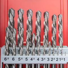 Набор сверл по металлу 1-10мм 19шт HSS-G DIN338 (LH-Левые) Ruko 214214Li