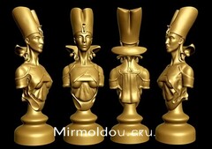 Силиконовый молд Шахматная фигура № 5 Ферзь /королева ( серия Фараоны)