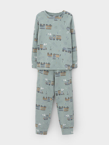 пижама  для мальчика  К 1552/голубой прибой,цветные паровозы