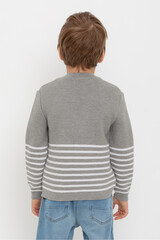 кардиган  для мальчика  КВ 30153/стальной