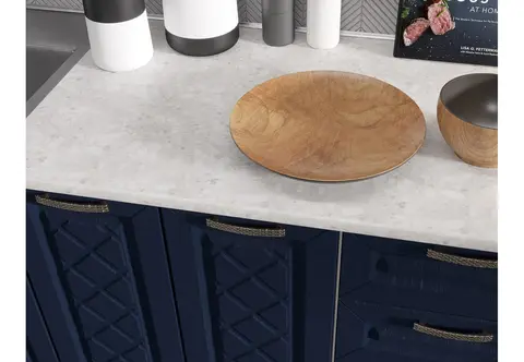 кухонный гарнитур АГАВА 1,6 м (акация белая/сапфир)