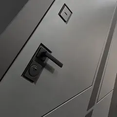 Входная металлическая дверь с зеркалом Бункер HIT Хит B-12 Веллюто верде / зеркало ФЛЗ - 649 Белый софт