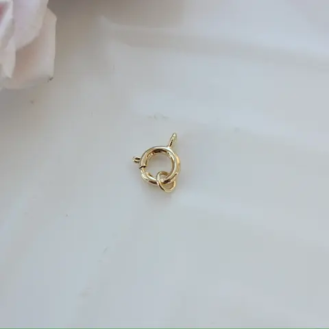 Замочек карабин круглый, 9 мм, позолота. З061