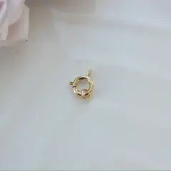 Замочек карабин круглый, 9 мм, позолота. З061