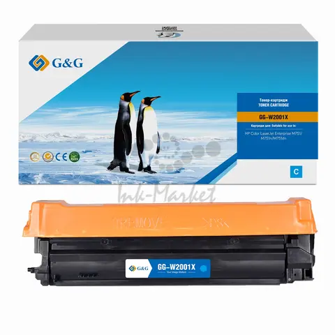Тонер-картридж G&G GG-W2001X 658X голубой для HP Color LJ Enterprise M751n/dn (28000 стр)