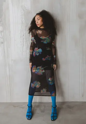 Платье в сетку REDKOE