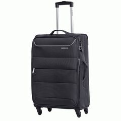 Чемодан Redmond тканевый облегченный средний Черный 68x43x27+3 см