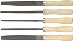 Напильники набор  5шт деревянная ручка 150мм