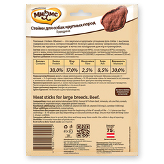 Мнямс стейки для собак крупных пород 75 г