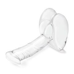 Стеклянный фаллоимитатор на подставке 7,5’’ Rideable Standing Glass Cock With Stability Base - 19 см. - 