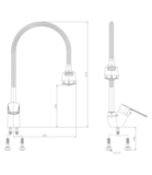 Смеситель для кухни с гибким изливом S35-26