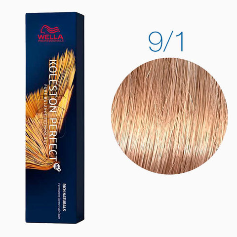 Wella Koleston Rich Naturals 9/1 (Очень светлый блонд пепельный Кремовое облако) - Стойкая краска для волос
