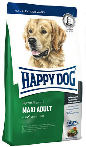 купить Happy Dog Supreme Fit&Well Maxi Adult сухой корм для собак весом свыше 26 кг с нормальными потребностями в энергии 15 кг