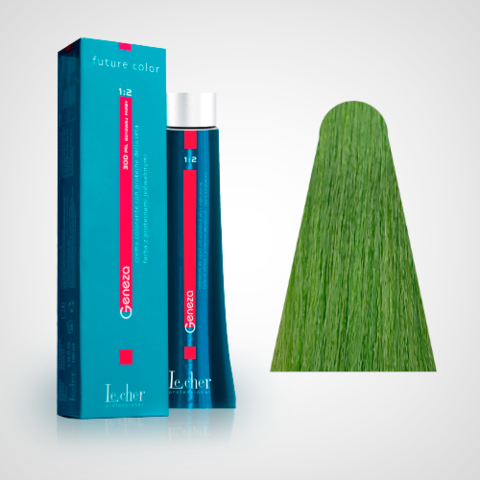 Крем-краска для волос с протеинами шелка A10 микстон зеленый GENEZA Le Cher Professional 100 мл