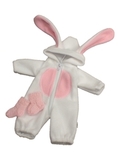 Комбинезон для маскарада - Белый / кролик. Одежда для кукол, пупсов и мягких игрушек.
