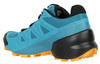 Элитные кроссовки внедорожники Salomon Speedcross 5 cyan мужские