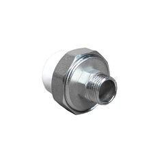 Муфта комбинированная ПП 20-3/4'' PN 25, разъёмная, с наружной резьбой, белая, Valfex