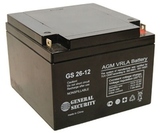 Аккумулятор General Security GS 26-12 ( GS12-26 ) ( 12V 26Ah / 12В 26Ач ) - фотография