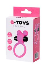 Розовое виброкольцо на пенис A-Toys - 