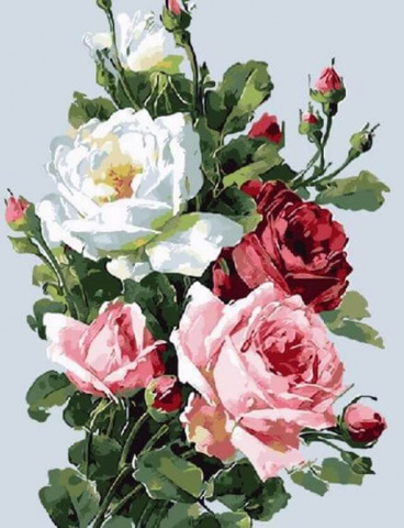 Картина по номерам Букет свежих роз