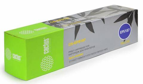 Картридж лазерный Cactus CS-EPS187 S050187 желтый (4000стр.) для Epson AcuLaser C1100, C1100N, CX11, CX11N, CX11NF, CX11NFC