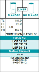 Гильза блока цилиндров TEIKIN LCF39163 (4шт/упак) хромированная