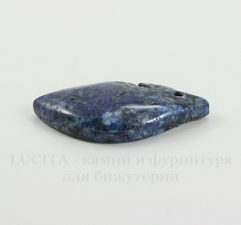 Подвеска Ляпис Лазурит (прессов., тониров) (цвет - темно-синий) 42,4х23,7х7,5 мм №123 ()