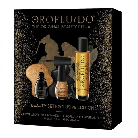 Orofluido The Original Beauty Ritual - Набор (Эликсир 50 мл + 2 лака для ногтей)