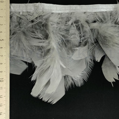 Купить перья Индейки на ленте для украшения танцевального костюма Grey серая
