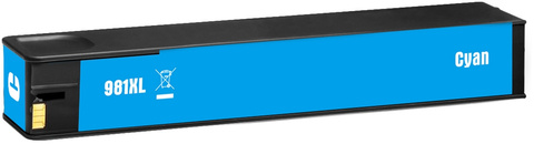 Картридж струйный Cactus CS-L0R09A 981X голуб.пигм. (150мл) для HP PageWide 556dn Enterprise/586dn