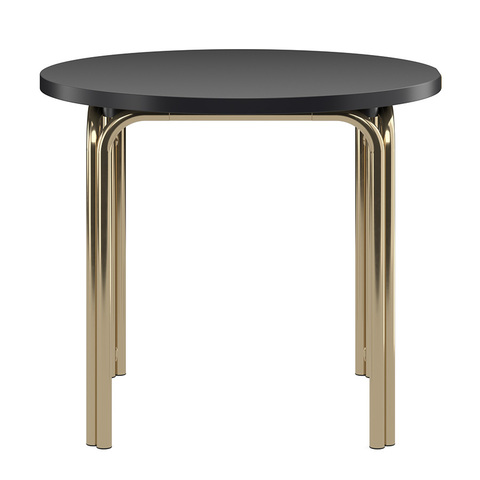 Столик кофейный Ror, 50 см, латунь/черный