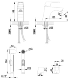 Смеситель для умывальника и биде монолитный LEMARK UNIT LM4516C