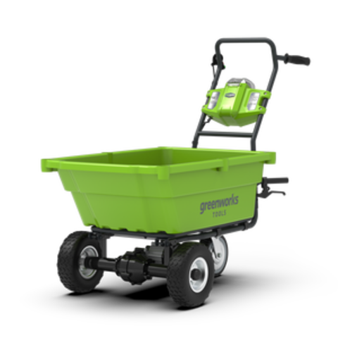 Аккумуляторная самоходная садовая тележка Greenworks G40GC, 7400007,40v, 106 л, без АКБ и ЗУ