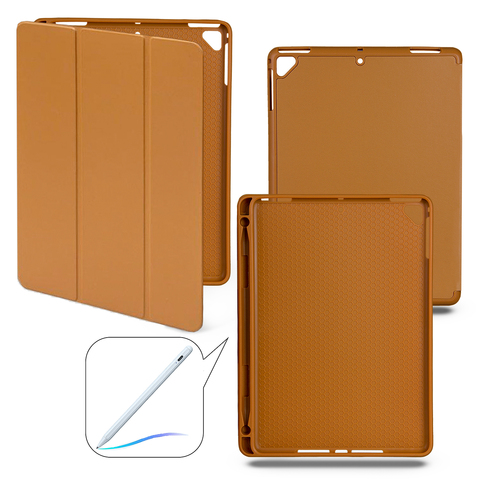 Чехол книжка-подставка Smart Case Pensil со слотом для стилуса для iPad Air 1 (9.7") - 2013, 2014 (Коричневый / Brown)