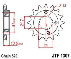 Звезда мотоциклетная JT JTF1307.15