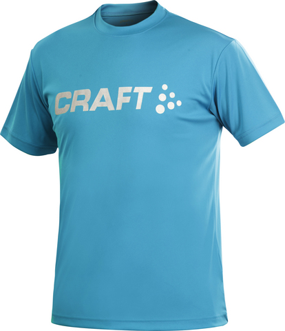 Футболка Craft Active Run Logo мужская голубая