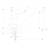 Смеситель для кухни с поворотным изливом RS29-21