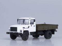 GAZ-3309 engine D-245.7 Diesel Turbo with awning white-beige AutoHistory 1:43