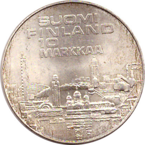 10 марок 1971 год "Легкая атлетика" Финляндия