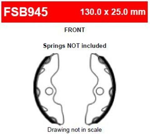 FSB945 Тормозные колодки барабанные MOTO, коробка 2 шт