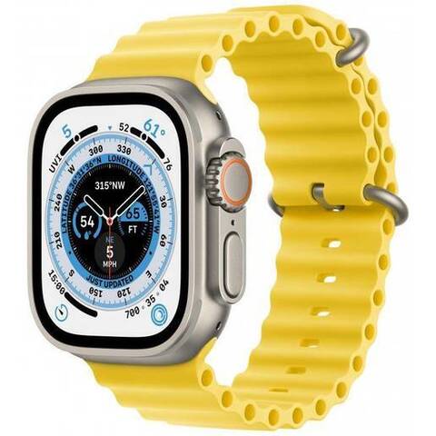 Часы Apple Watch 8Ultra GPS + Cellular, 49mm Titanium Case with Yellow ocean Band