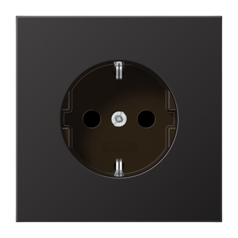 Розетка с заземлением, винтовой зажим. 16 A / 250 B ~. Цвет Dark. JUNG LS. AL1521D