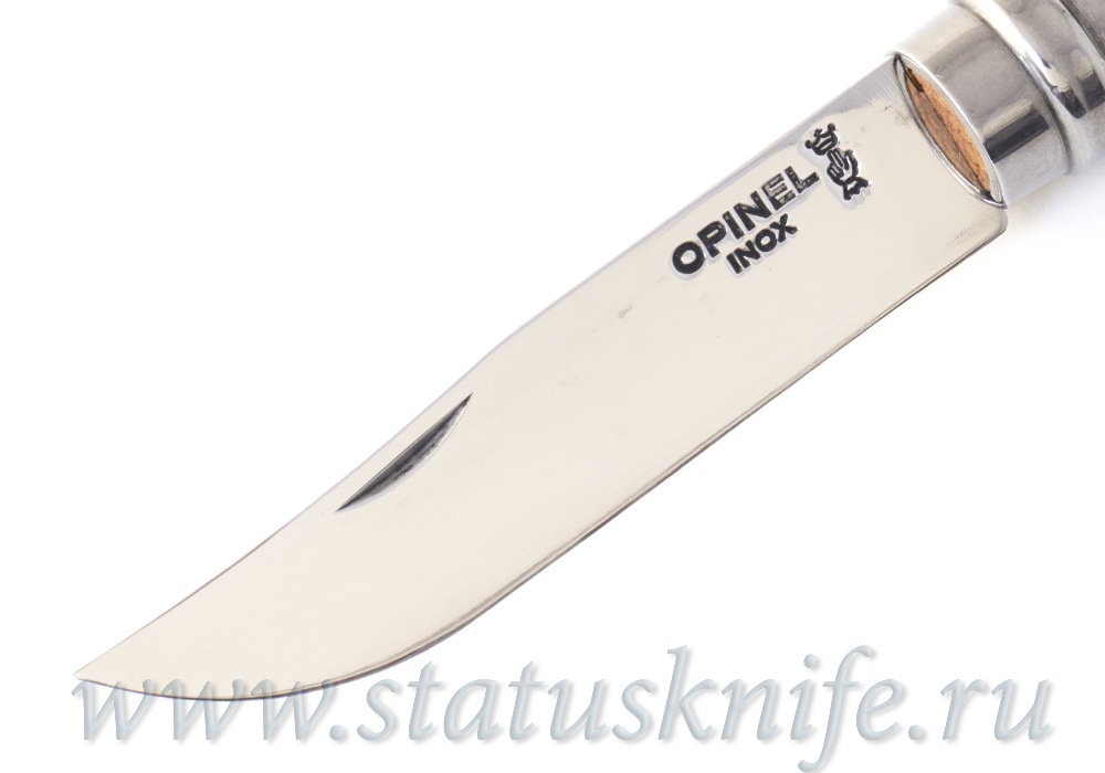 Нож авторский Opinel 08 Mirror Brown полированный клинок