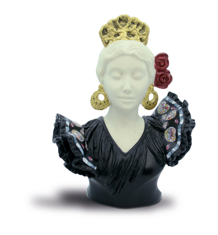 Статуэтка Sevillian Black Bust Tile Бюст Севильяны черный Nadal