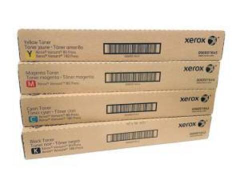 Комплект тонер-картриджей CMYK Xerox Versant V80, V180, V280. 4 картриджа: 006R01646 + 006R01647 + 006R01648 + 006R01649