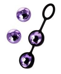 Фиолетово-чёрный набор вагинальных шариков TOYFA A-toys - 