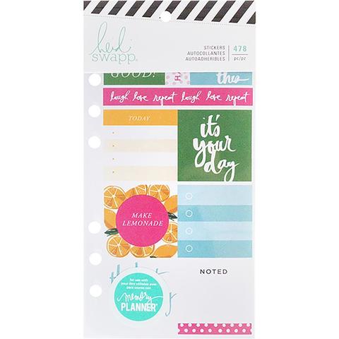 Стикербук - Heidi Swapp Memory Planner Cardstock Stickers - Fresh Start, Playful-478 шт